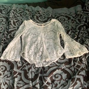 White lace boho top